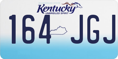 KY license plate 164JGJ