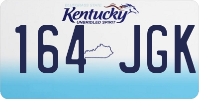 KY license plate 164JGK