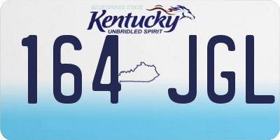 KY license plate 164JGL