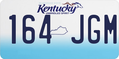 KY license plate 164JGM