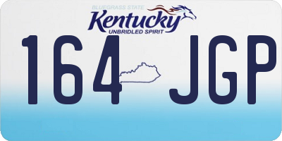 KY license plate 164JGP