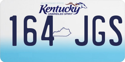 KY license plate 164JGS