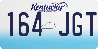 KY license plate 164JGT