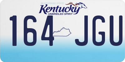 KY license plate 164JGU