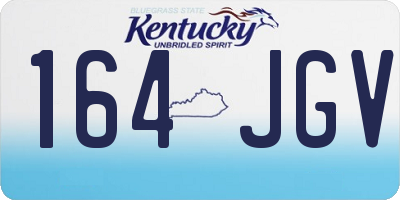 KY license plate 164JGV