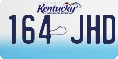 KY license plate 164JHD