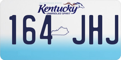 KY license plate 164JHJ