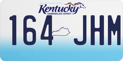 KY license plate 164JHM