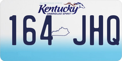 KY license plate 164JHQ
