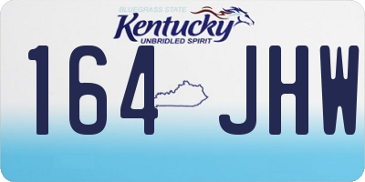 KY license plate 164JHW