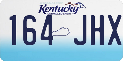 KY license plate 164JHX