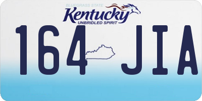 KY license plate 164JIA