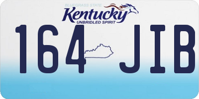 KY license plate 164JIB