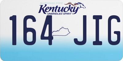 KY license plate 164JIG
