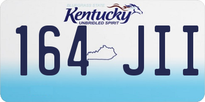 KY license plate 164JII