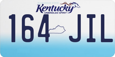KY license plate 164JIL