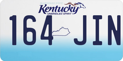 KY license plate 164JIN