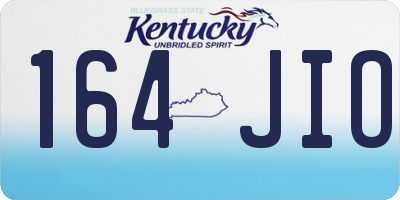 KY license plate 164JIO