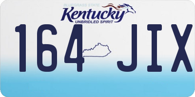 KY license plate 164JIX