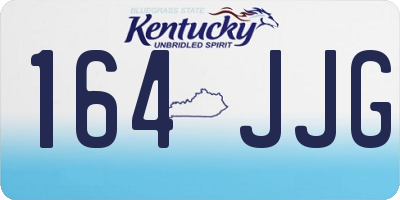 KY license plate 164JJG