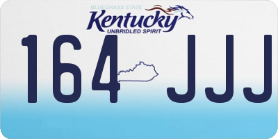 KY license plate 164JJJ