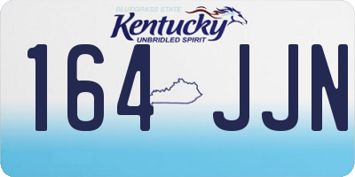 KY license plate 164JJN