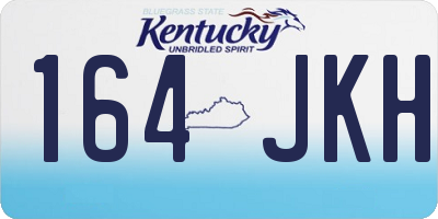 KY license plate 164JKH