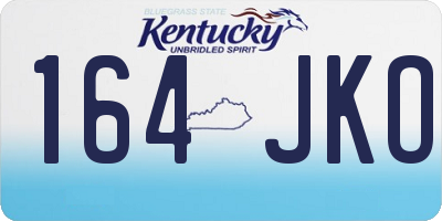 KY license plate 164JKO