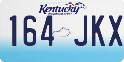 KY license plate 164JKX