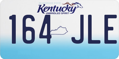 KY license plate 164JLE