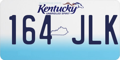 KY license plate 164JLK