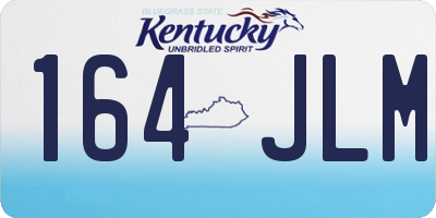 KY license plate 164JLM