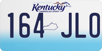 KY license plate 164JLO