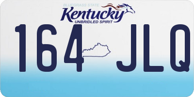 KY license plate 164JLQ