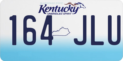 KY license plate 164JLU
