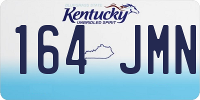 KY license plate 164JMN