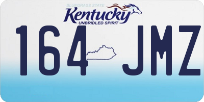 KY license plate 164JMZ