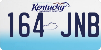 KY license plate 164JNB