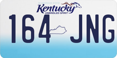 KY license plate 164JNG