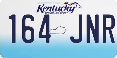 KY license plate 164JNR