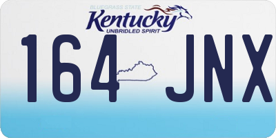 KY license plate 164JNX