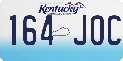 KY license plate 164JOC