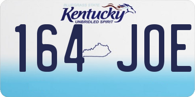 KY license plate 164JOE