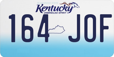 KY license plate 164JOF