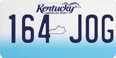 KY license plate 164JOG