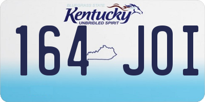 KY license plate 164JOI