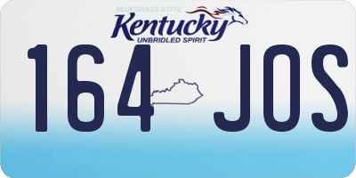 KY license plate 164JOS