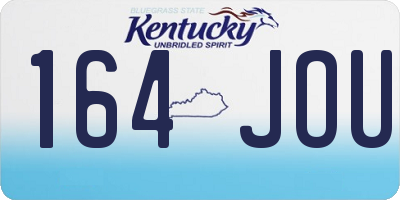 KY license plate 164JOU