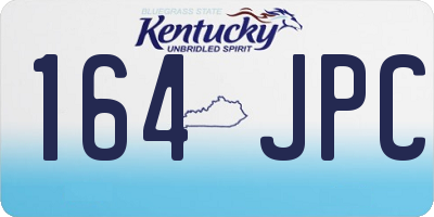 KY license plate 164JPC