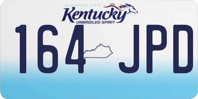 KY license plate 164JPD